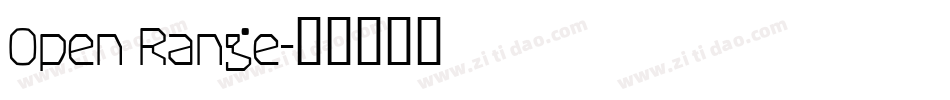 Open Range字体转换